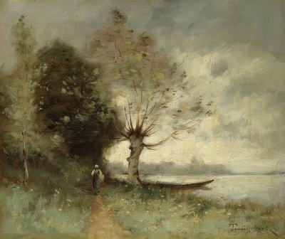 Oever van de Loire in de buurt van Chouze. 1893 door Paul Desire Trouillebert