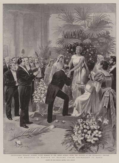 Het Festival ter Ere van Madame Sarah Bernhardt in Parijs door Paul Destez
