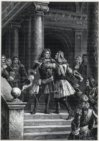 Verdrag van Rastatt - Prins Eugenius van Savoye en de Maarschalk de Villars (bevelhebbers van de strijdende partijen in de Spaanse Successieoorlog) - Oorlog van de Spaanse Successie (1701 tot 1714) - Verdrag van Rastatt - De ontmoeting van Maarschalk de Vi door Paul Dominique Philippoteaux