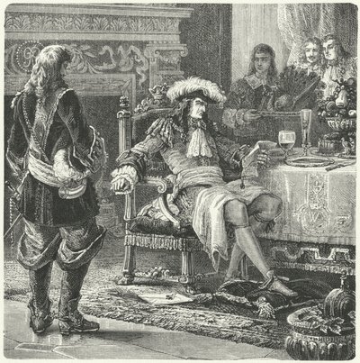 Willem van Oranje ontvangt het nieuws van de geboorte van de Prins van Wales door Paul Dominique Philippoteaux