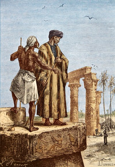 Ibn Battuta in Egypte, midden 19e eeuw door Paul Dumouza