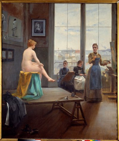 Atelier van jonge meisjes door Paul Duthoit