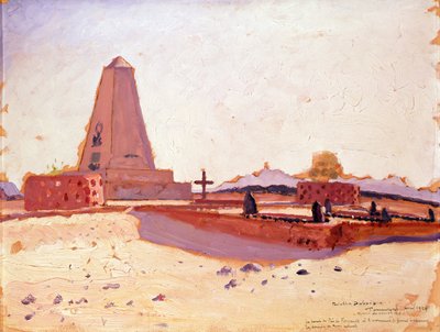 Graf van Vader Charles Eugene Foucauld, het Monument van Generaal Laperrine en het Graf van drie Meharisten van het Franse Kameelkorps door Paul Elie Dubois