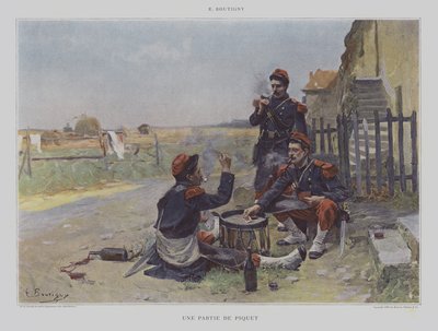 Een Spel Piquet door Paul Émile Boutigny