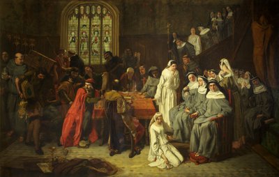 Het Bezoek en de Overgave van Syon Klooster, c.1846 door Paul Falconer Poole