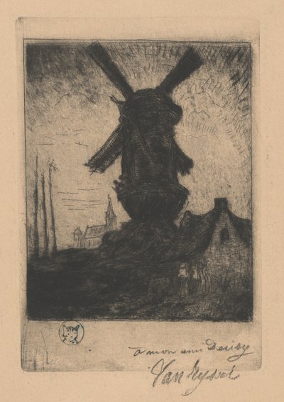 Noordmolen in de Creuse-vallei door Paul Ferdinand Gachet