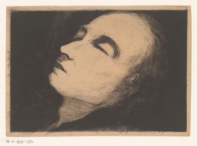 Portret van Vincent van Gogh op zijn sterfbed door Paul Ferdinand Gachet