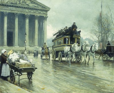 De Boulevard bij de Madeleine, Parijs door Paul Fischer