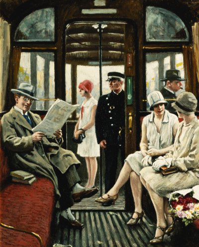 In de tram door Paul Fischer