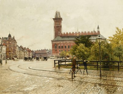 Raadhuspladsen, Kopenhagen, 1893 door Paul Fischer