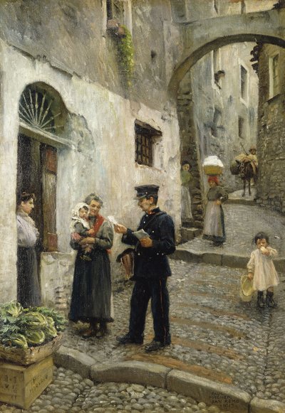 De ochtendkrant, 1913 door Paul Fischer