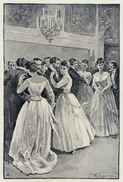 Illustratie voor Anna Karenina: Kitty op het bal door Paul Frenzeny