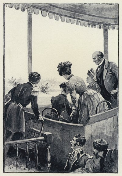 Illustratie voor Anna Karenina: De race door Paul Frenzeny
