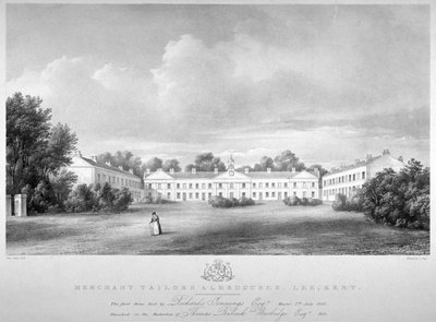 Uitzicht op de Merchant Taylors