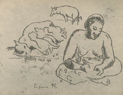 Thuis door Paul Gauguin