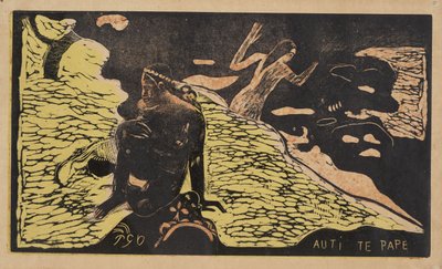 Auti Te Pape Vrouwen bij de Rivier Uit de Serie Noa Noa, 1893-1894 door Paul Gauguin