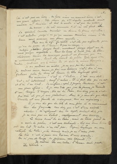 Voor en na - Eerste pagina van hoofdtekst door Paul Gauguin