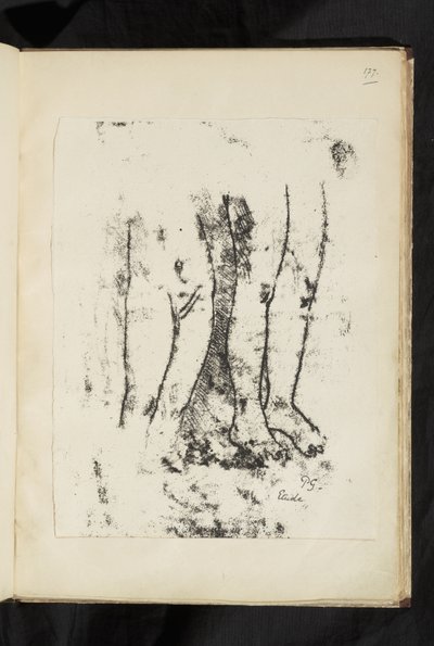 Avant et après - Studie van benen door Paul Gauguin