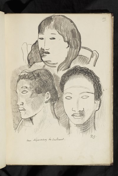 Voor en na - tekening "Niet zonder gevoel" door Paul Gauguin