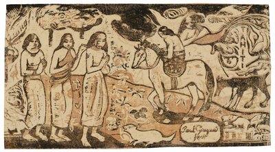 Verhuizing, uit de Suite van Late Houtsneden door Paul Gauguin