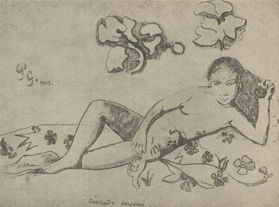 Decoratief figuur door Paul Gauguin