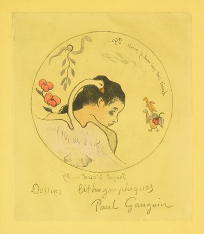 Entwurf für einen Porzellanteller door Paul Gauguin