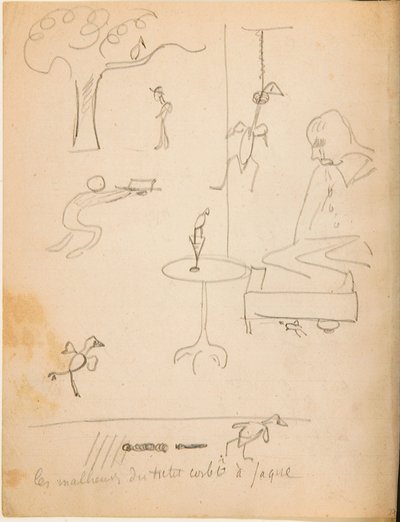 Tekening uit een album met tekeningen gemaakt voor de jonge Jacques Bousquet, 1889-90 door Paul Gauguin