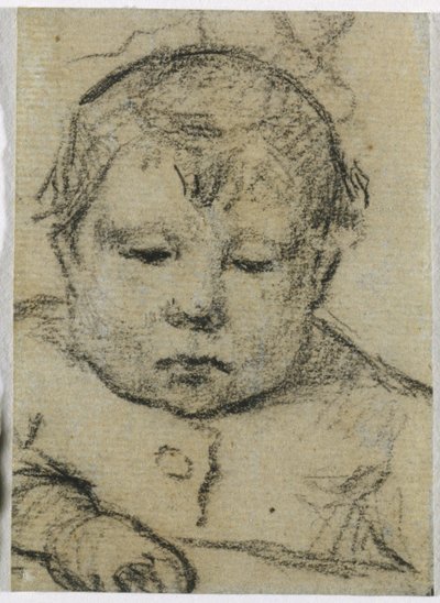 Emil Gauguin als kind, rechterhand naar voren door Paul Gauguin