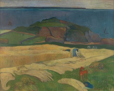 Oogst (Le Pouldu) door Paul Gauguin
