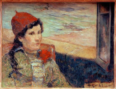 Vrouw voor een open raam, genaamd De bruid door Paul Gauguin