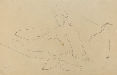 Figuur Zittend op de Grond [recto] door Paul Gauguin