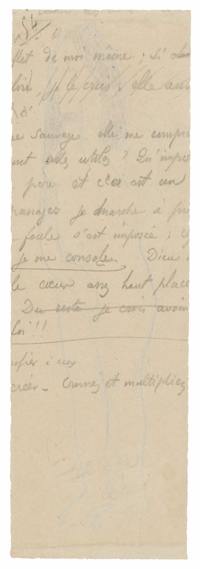 Fragment van Lange Inscriptie door Paul Gauguin