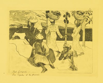 Heuschrecken und Ameisen: Ein Souvenir aus Martinique door Paul Gauguin