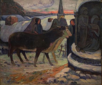 Heilige Nacht (zegening van de ossen) door Paul Gauguin