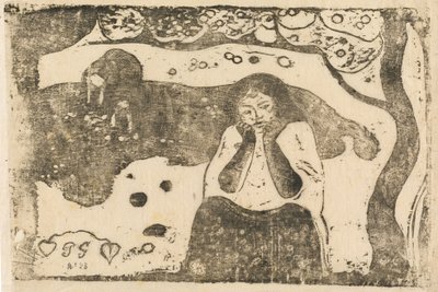 Menselijk Verdriet Miseres humaines, in of na 1895 door Paul Gauguin