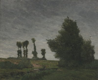 Landschap met populieren door Paul Gauguin