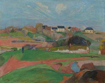 Landschap bij Le Pouldu door Paul Gauguin
