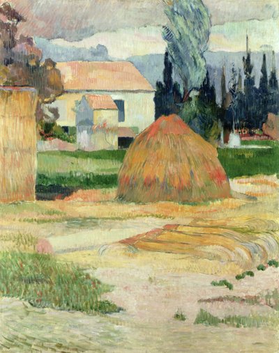 Landschap bij Arles door Paul Gauguin