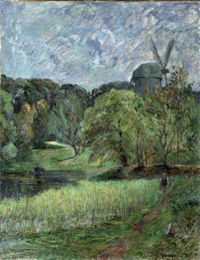 De molen van de koningin in het Østervold-park, 1885 door Paul Gauguin