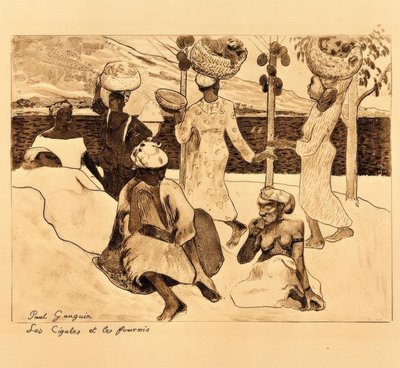 De krekels en de mieren door Paul Gauguin