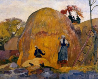 De gele hooibergen of De blonde oogst door Paul Gauguin