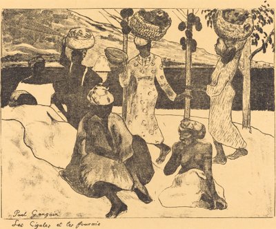 Sprinkhanen en Mieren: Een Herinnering aan Martinique door Paul Gauguin