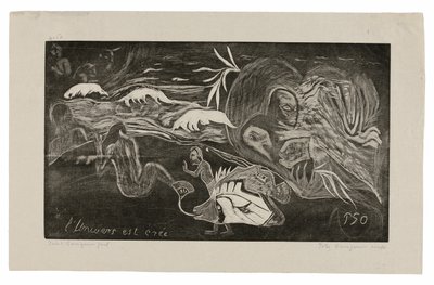 L’univers est créé (Het Universum Wordt Geschapen), uit de Noa Noa Suite door Paul Gauguin