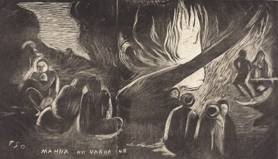 Mahna no Varua Ino De duivel spreekt, 1894-1895 door Paul Gauguin