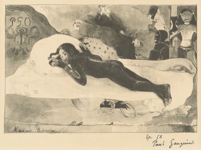 Manao Tupapau (Zij wordt Achtervolgd door een Geest) door Paul Gauguin