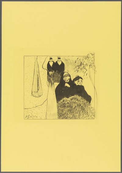 Alte Frauen von Arles, aus der "Volpini Suite: Dessins lithographiques" door Paul Gauguin