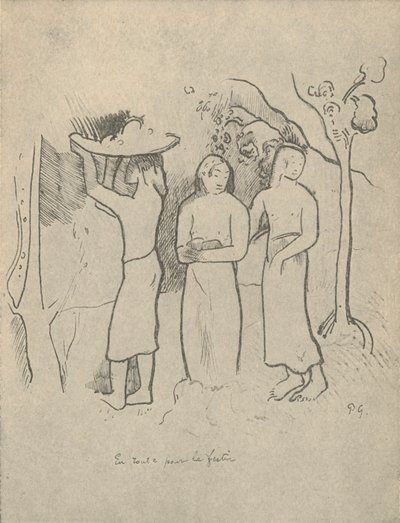 Op Weg naar het Feest door Paul Gauguin