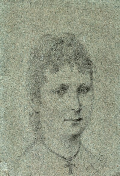 Portret van Mette-Sophie Gad, ca. 1873 door Paul Gauguin