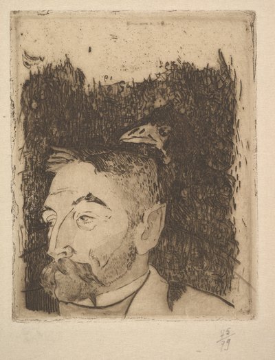 Portret van Stéphane Mallarmé, 1891 door Paul Gauguin