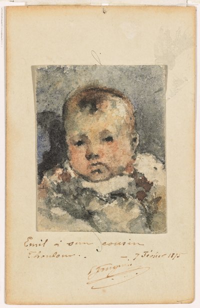 Portret van een Kind, 7 Februari 1875 door Paul Gauguin